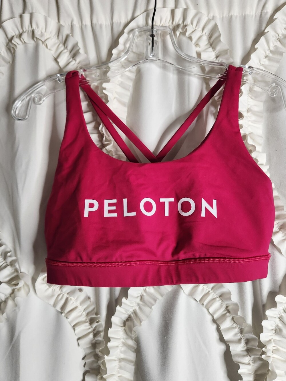 Peloton x Lululemon Pink Magenta Energy Bra Sz 8